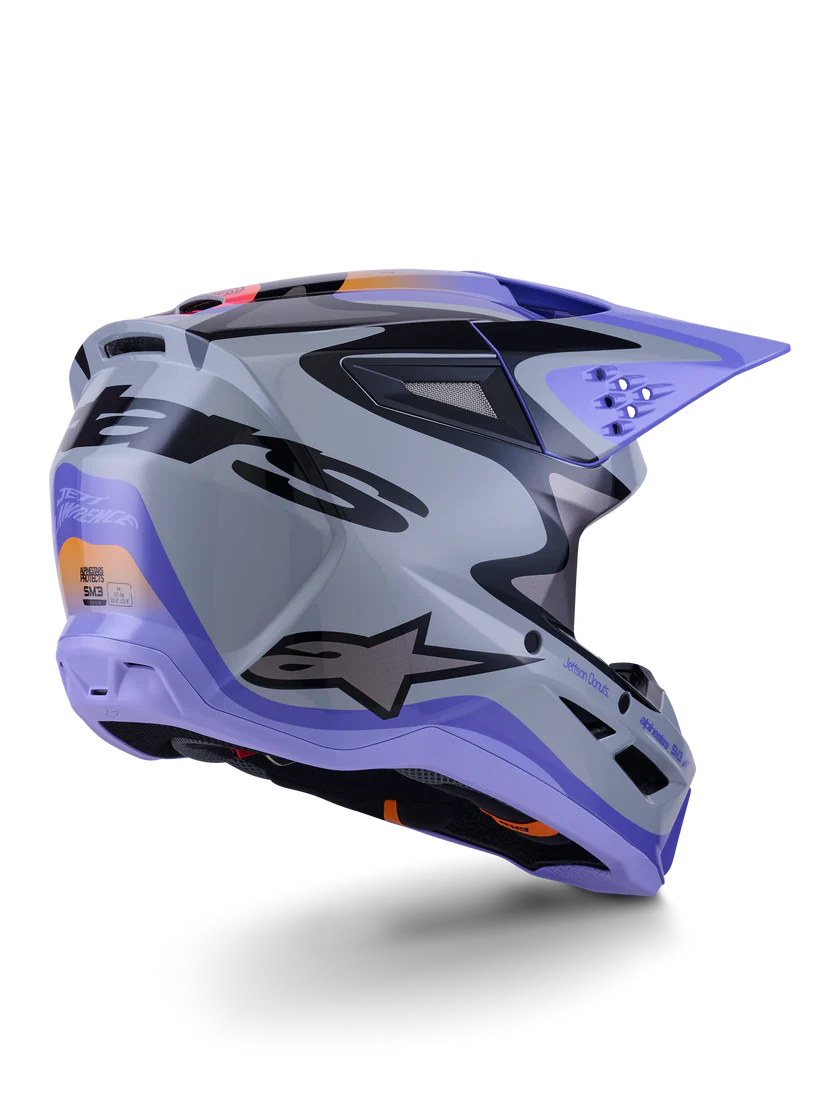 SM3 HELMET JETTSON (Gray/Purple/Black) | ALPINESTARS