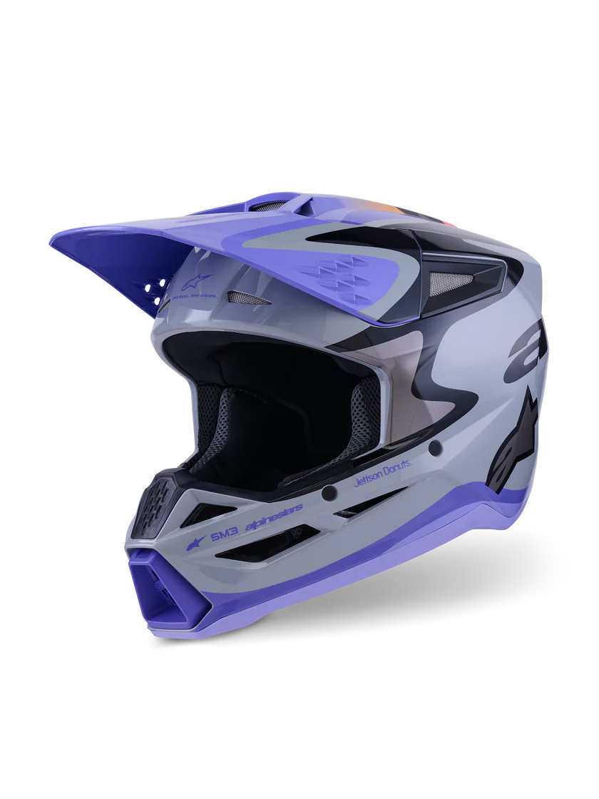 SM3 HELMET JETTSON (Gray/Purple/Black) | ALPINESTARS