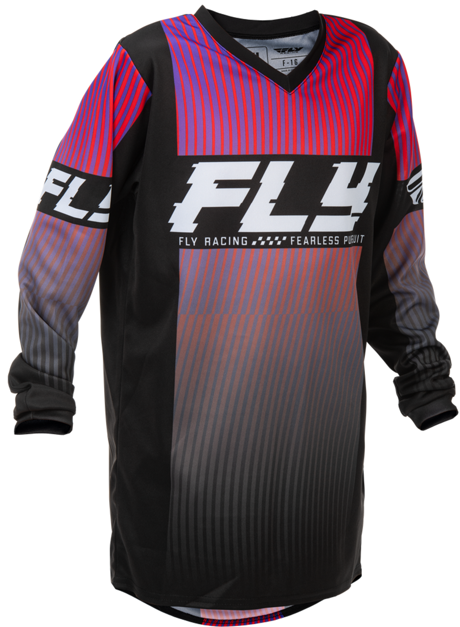 YOUTH F-16 JERSEY (Black/Red/Purple) | FLY RACING