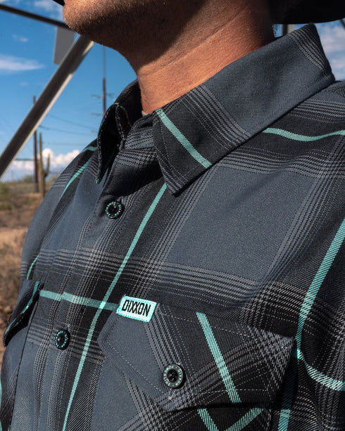 THE POWERLINE FLANNEL (Grey/Blue) | DIXXON