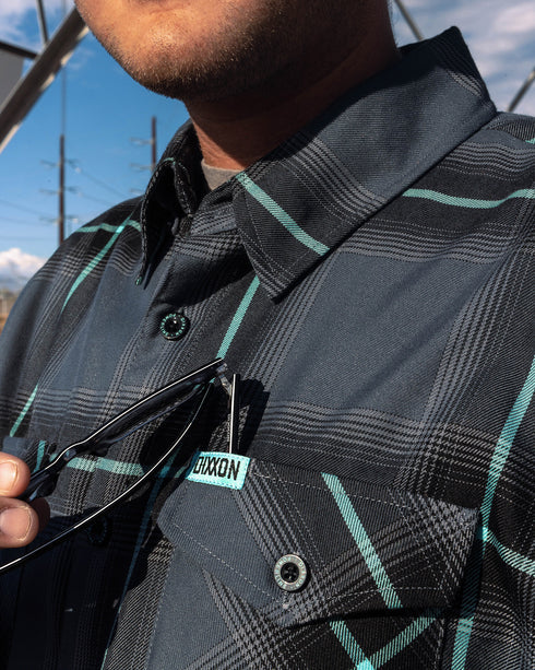 THE POWERLINE FLANNEL (Grey/Blue) | DIXXON