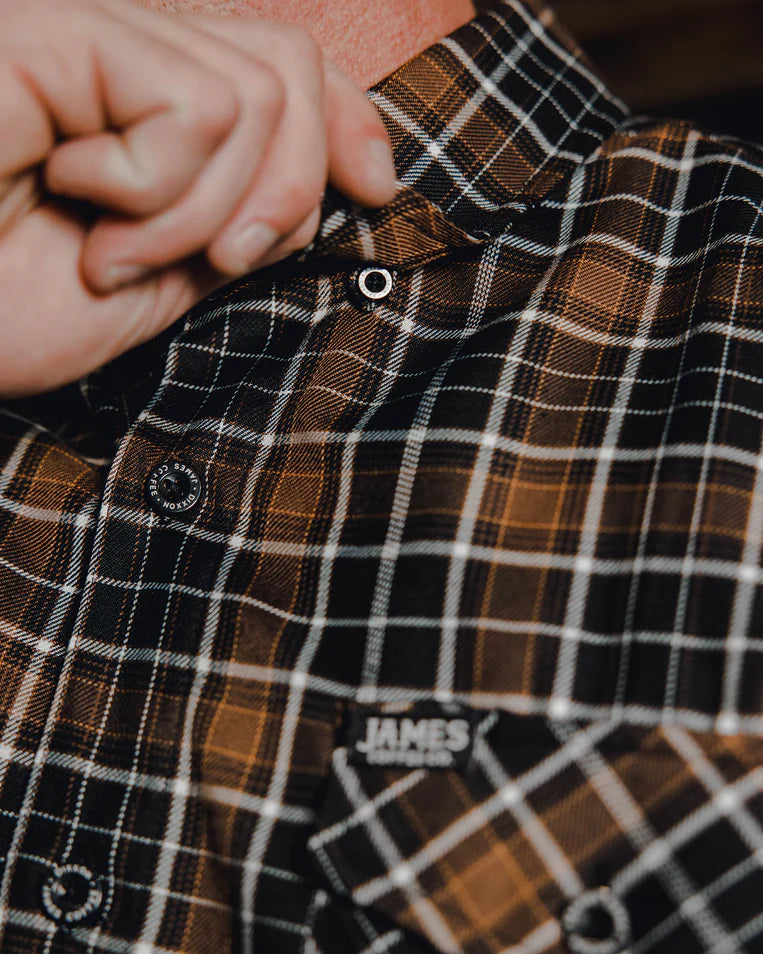 MEN'S JAMES COFFEE CO FLANNEL (Brown/Black) | DIXXON