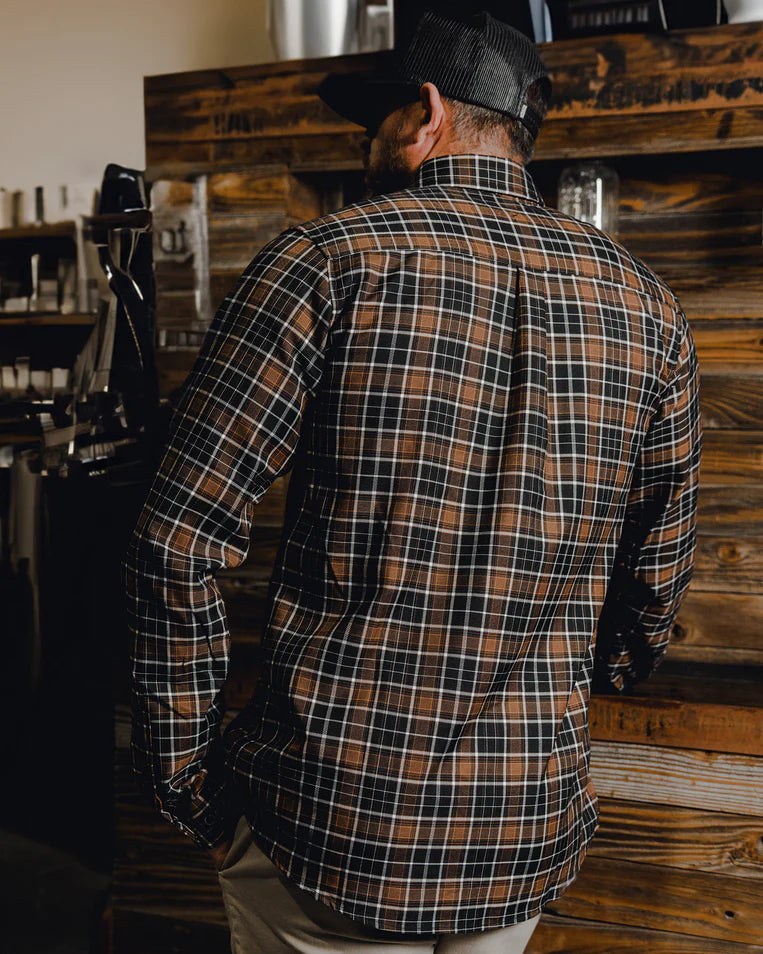 MEN'S JAMES COFFEE CO FLANNEL (Brown/Black) | DIXXON