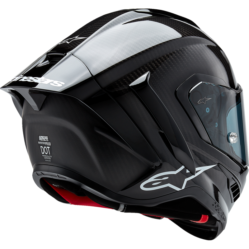 S-R10 SOLID CARBON HELMET (Glossy Black Carbon) | ALPINESTARS