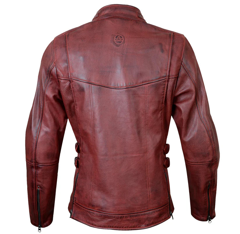 WOMEN'S BERGEN LEATHER JACKET (Oxblood) | Helgrade