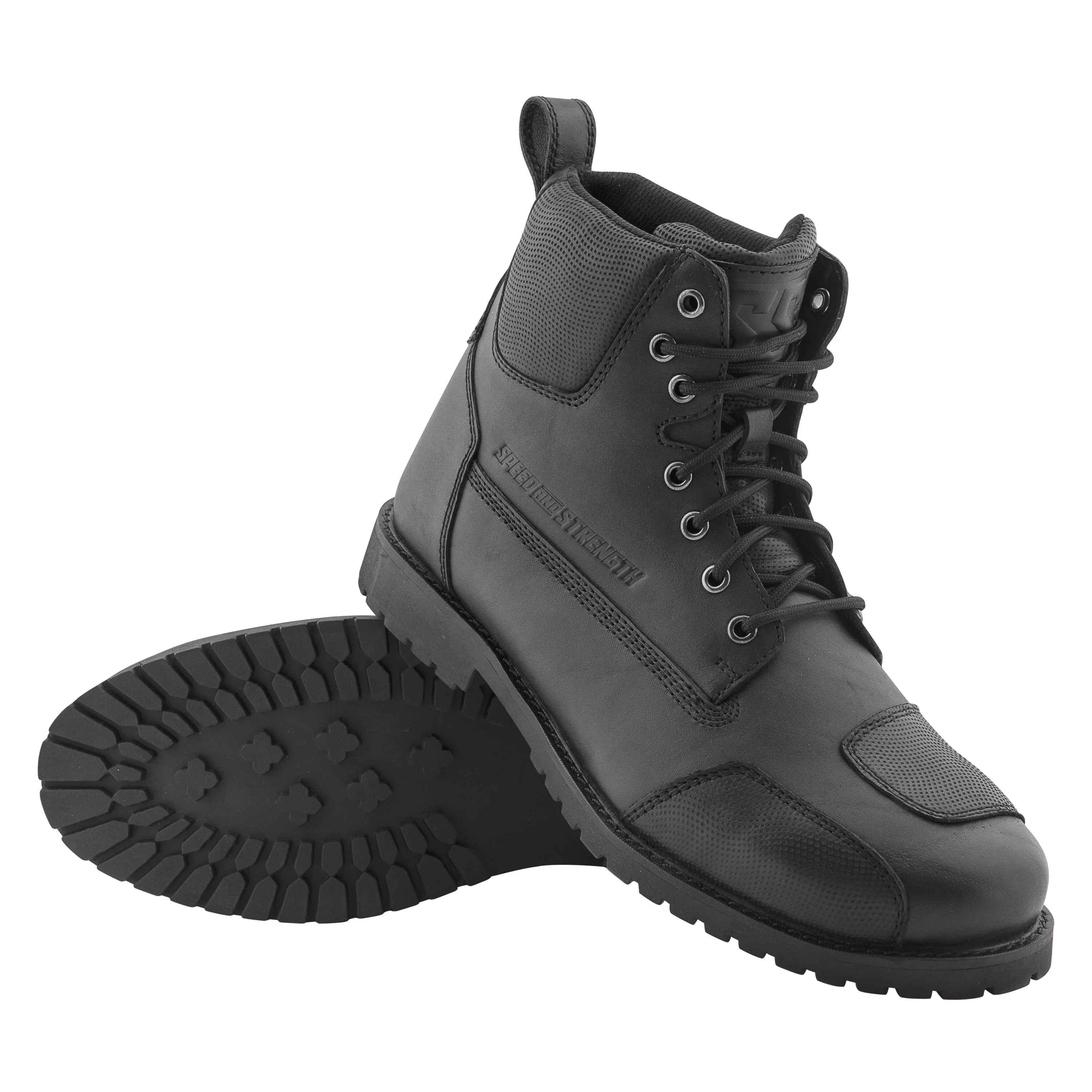 CALL TO ARMS MEN'S LEATHER BOOTS (Black/Black) | Speed and Strength