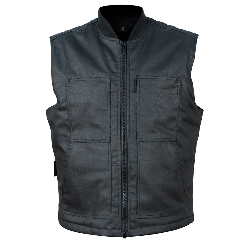 MEN'S COBAIN WAXED VEST (Black) | Helgrade