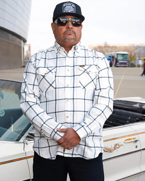 MEN'S GUERA 2.0 FLANNEL (White/Black) | DIXXON