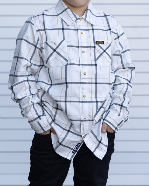 YOUTH GUERA 2.0 FLANNEL (White/Black) | DIXXON