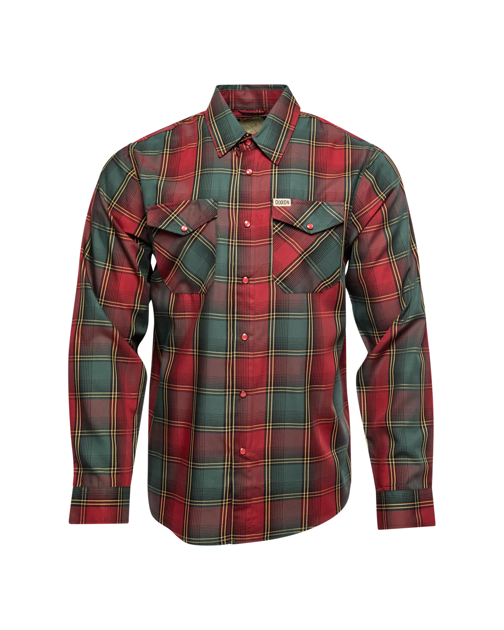 MEN'S HALLMARK LONG SLEEVE SHIRT (Red/Green) | DIXXON