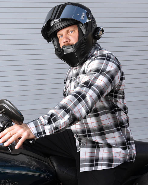 MEN'S SIMPSON FLANNEL (Black/White) | DIXXON