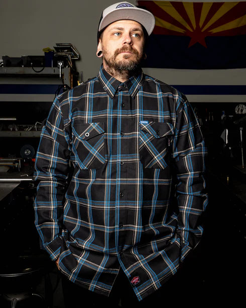 MEN'S TIG FR FLANNEL (Black/Blue) | DIXXON