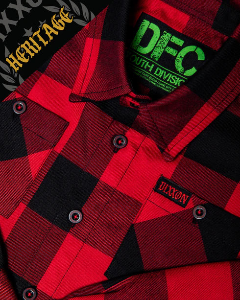 YOUTH RED RUM HERITAGE FLANNEL | DIXXON