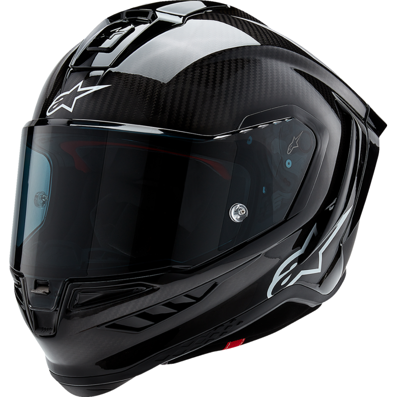 S-R10 SOLID CARBON HELMET (Glossy Black Carbon) | ALPINESTARS