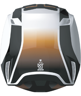 YOUTH V1 FLORA HELMET (WHT/BLK) | Fox Racing