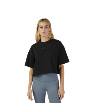 WOMENS WORDMARK OS CROP TEE (Black) | Fox