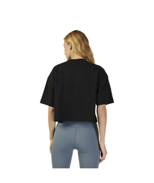 WOMENS WORDMARK OS CROP TEE (Black) | Fox