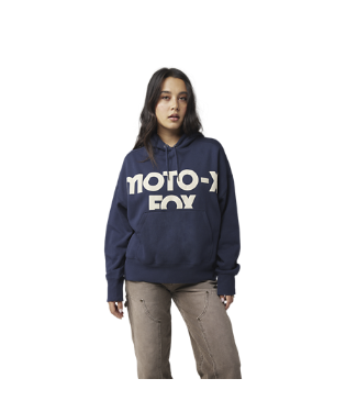 WOMEN'S MOTO-X OVERSIZED FLEECE PULL OVER (Midnight) | Fox