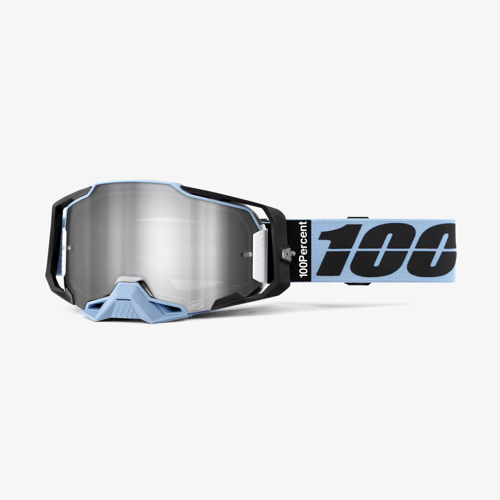 100% armega goggle petros - mirror silver lens