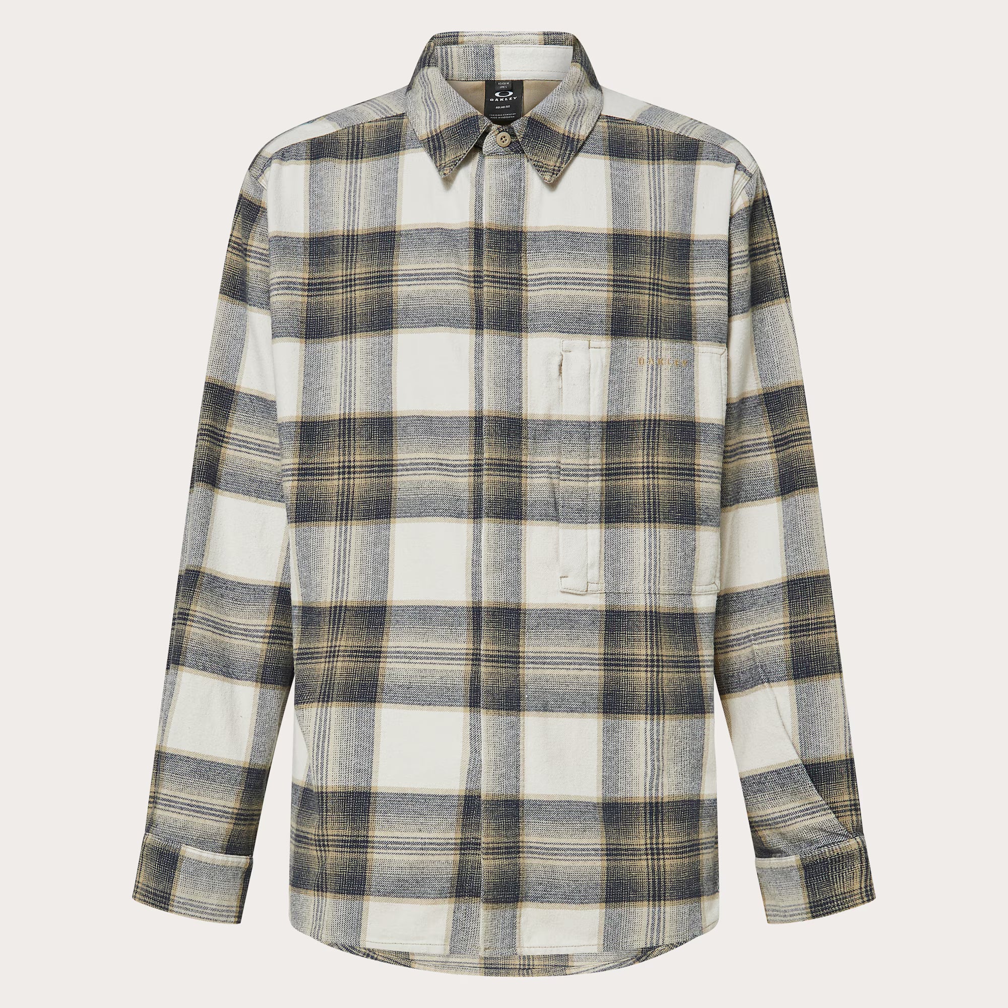 PLAID LONG SLEEVE SHIRT (White/Black/Pebble) | OAKLEY