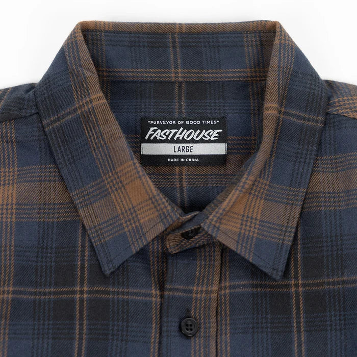 SATURDAY NIGHT SPEC FLANNEL (NAVY-BROWN) | FASTHOUSE