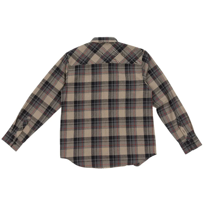 SATURDAY NIGHT SPEC FLANNEL (GREIGE-BLACK) | FASTHOUSE