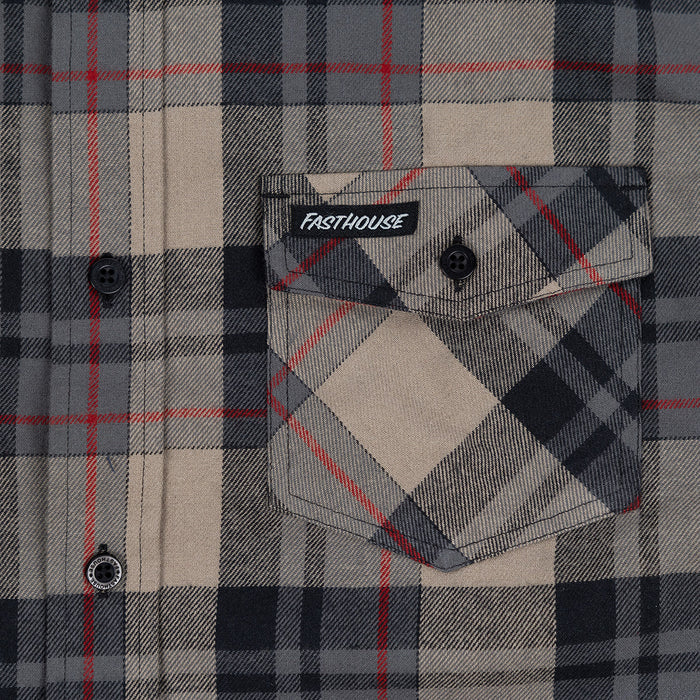 SATURDAY NIGHT SPEC FLANNEL (GREIGE-BLACK) | FASTHOUSE