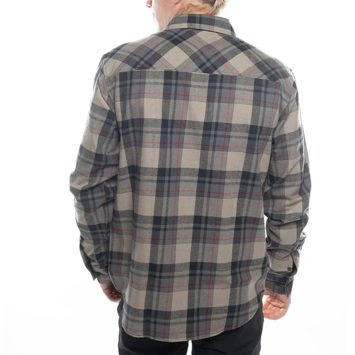 SATURDAY NIGHT SPEC FLANNEL (GREIGE-BLACK) | FASTHOUSE