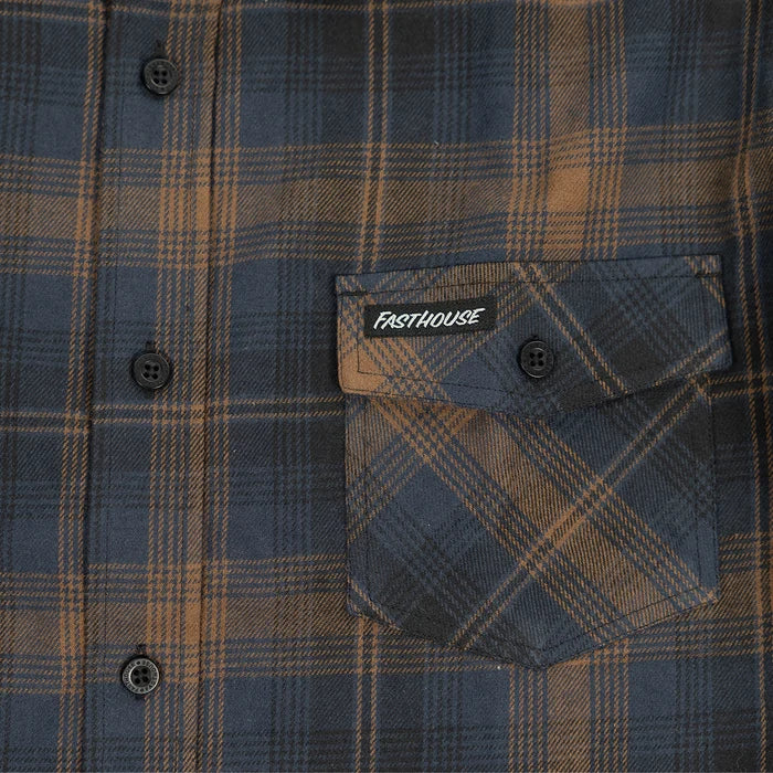 SATURDAY NIGHT SPEC FLANNEL (NAVY-BROWN) | FASTHOUSE