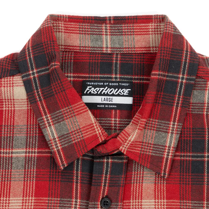 SATURDAY NIGHT SPEC FLANNEL (RED-BLACK) | FASHTOUSE