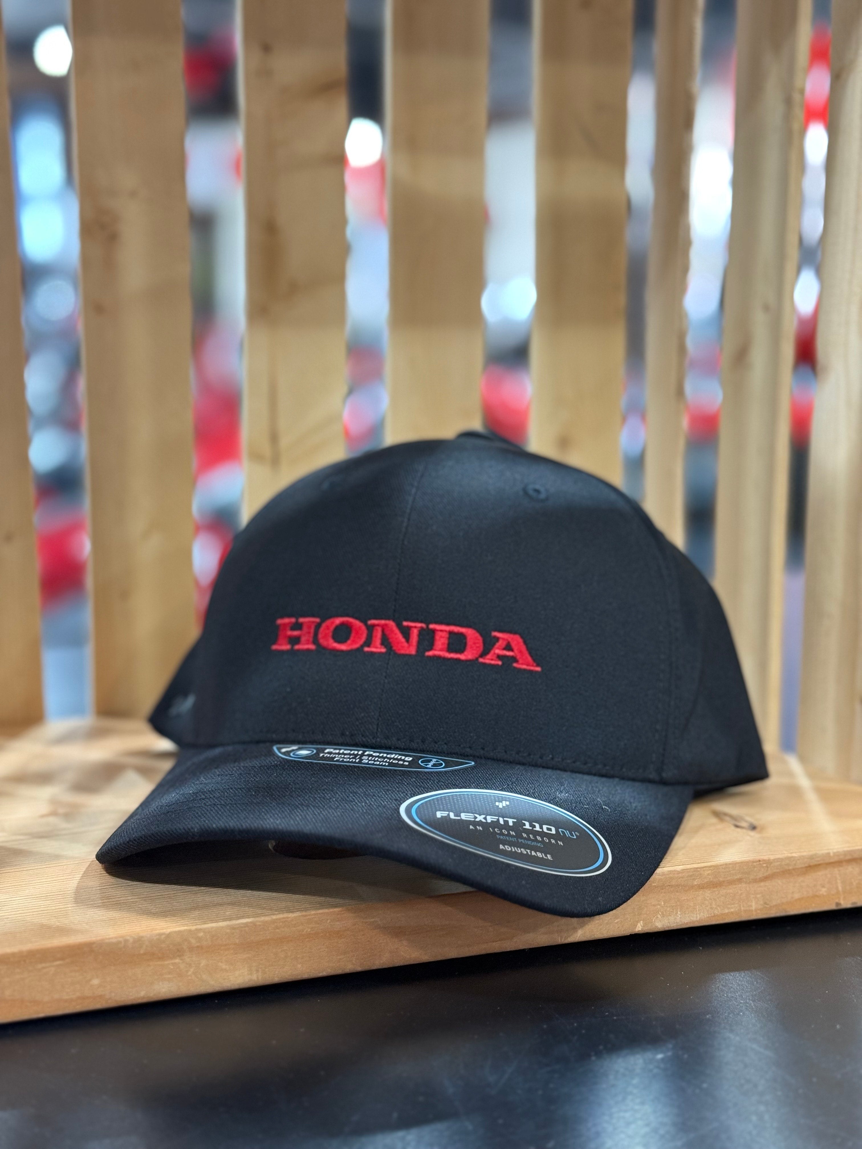 FLEXFIT ADJUSTABLE HONDA HAT (BLACK) OS