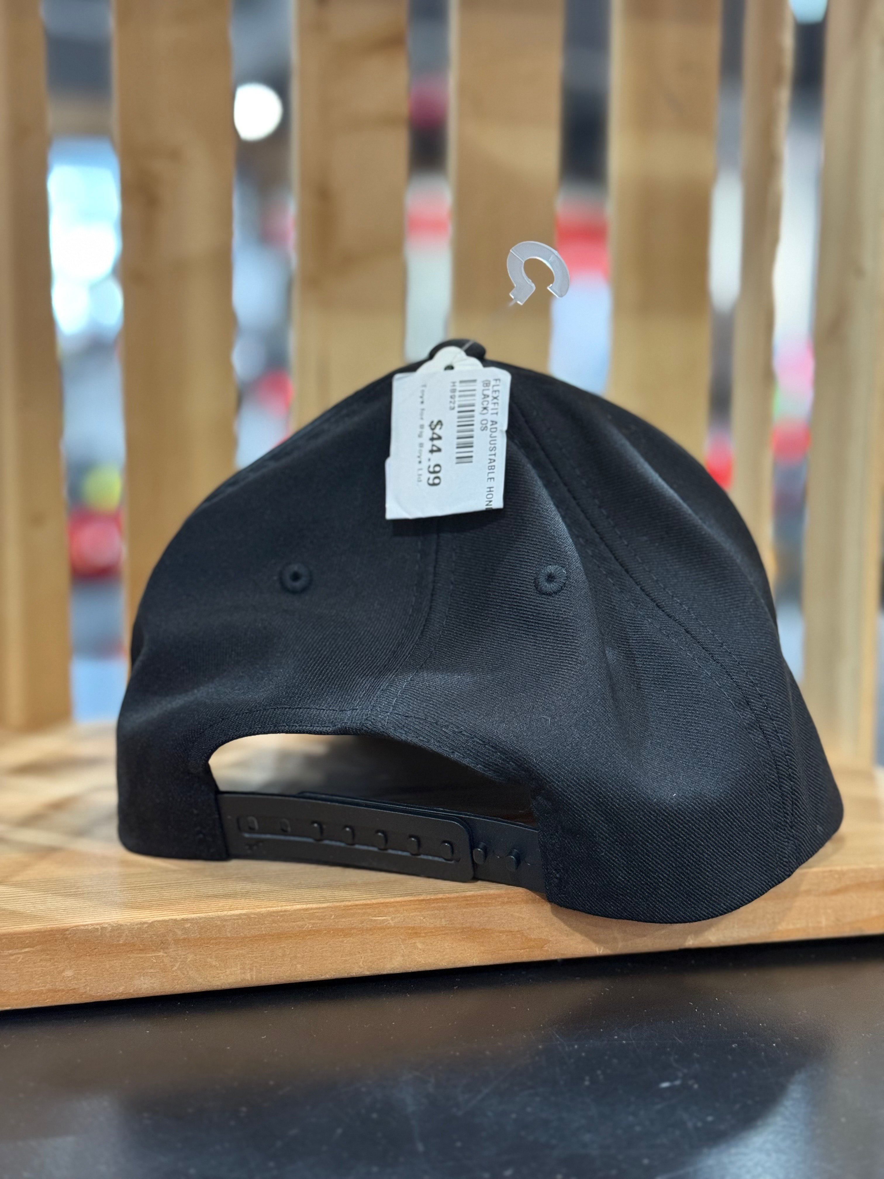 FLEXFIT ADJUSTABLE HONDA HAT (BLACK) OS
