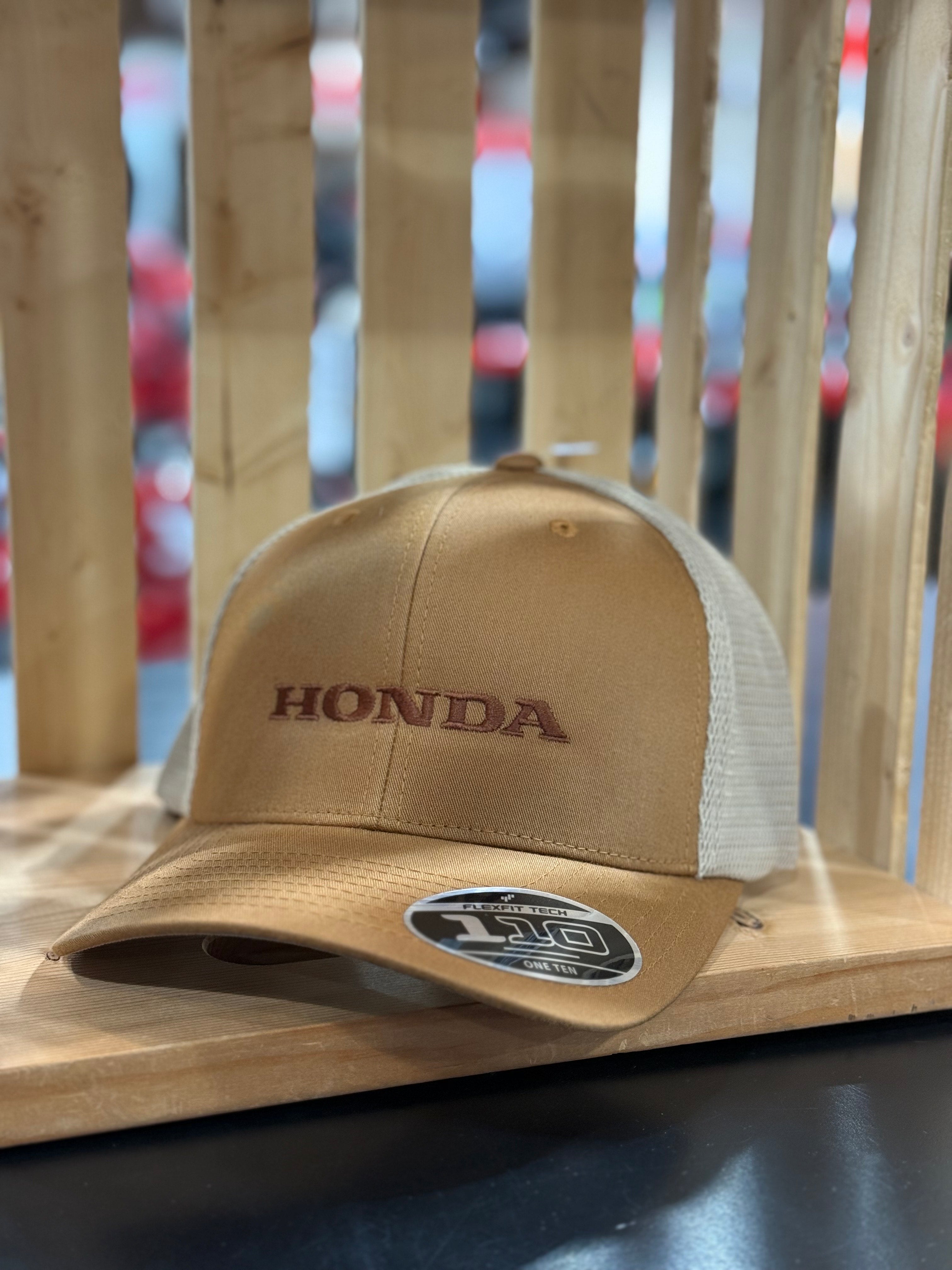FLEXFIT MESH BACK HONDA HAT (BROWN) OS