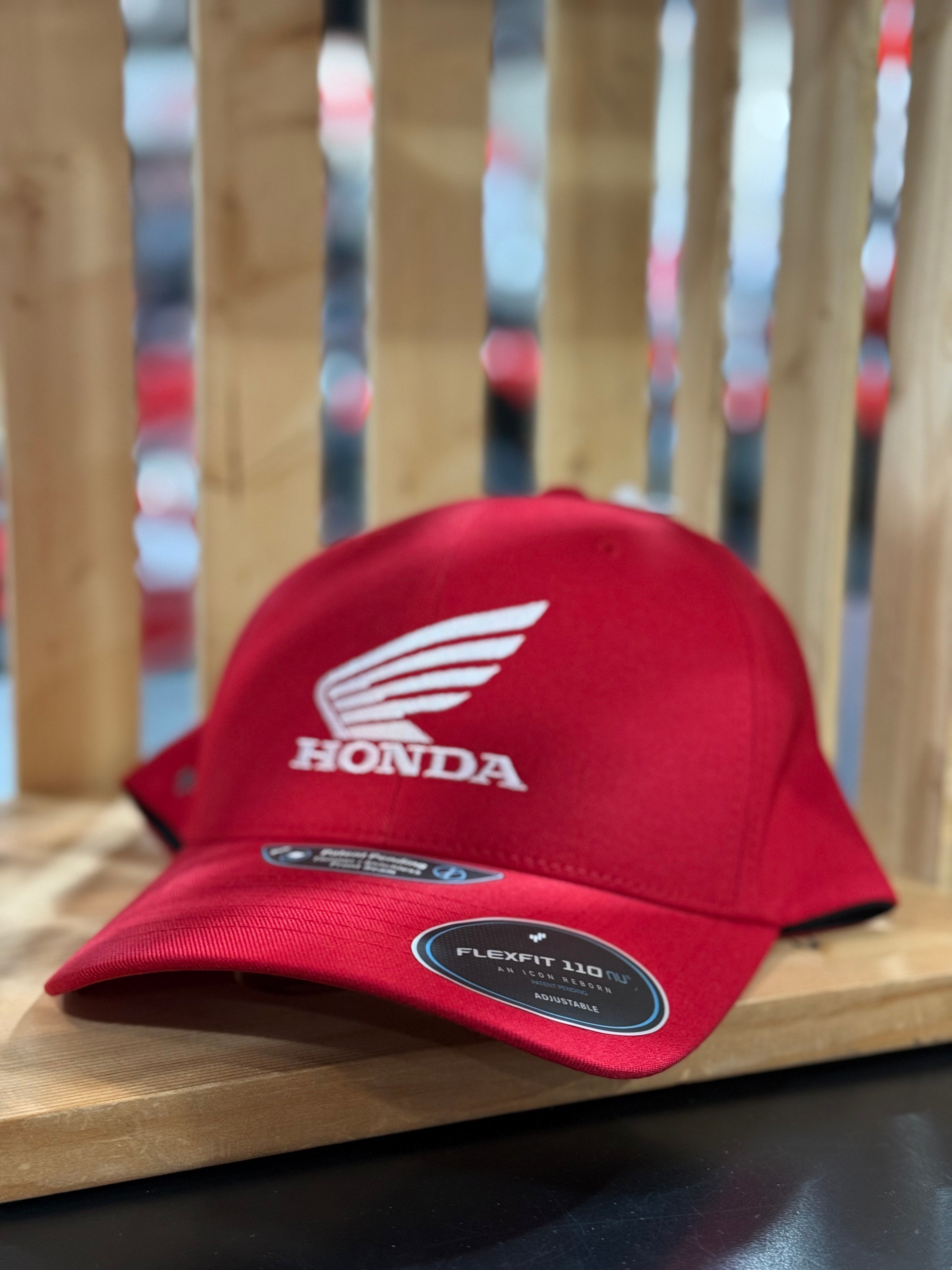 FLEXFIT ADJUSTABLE HONDA HAT (RED) OS