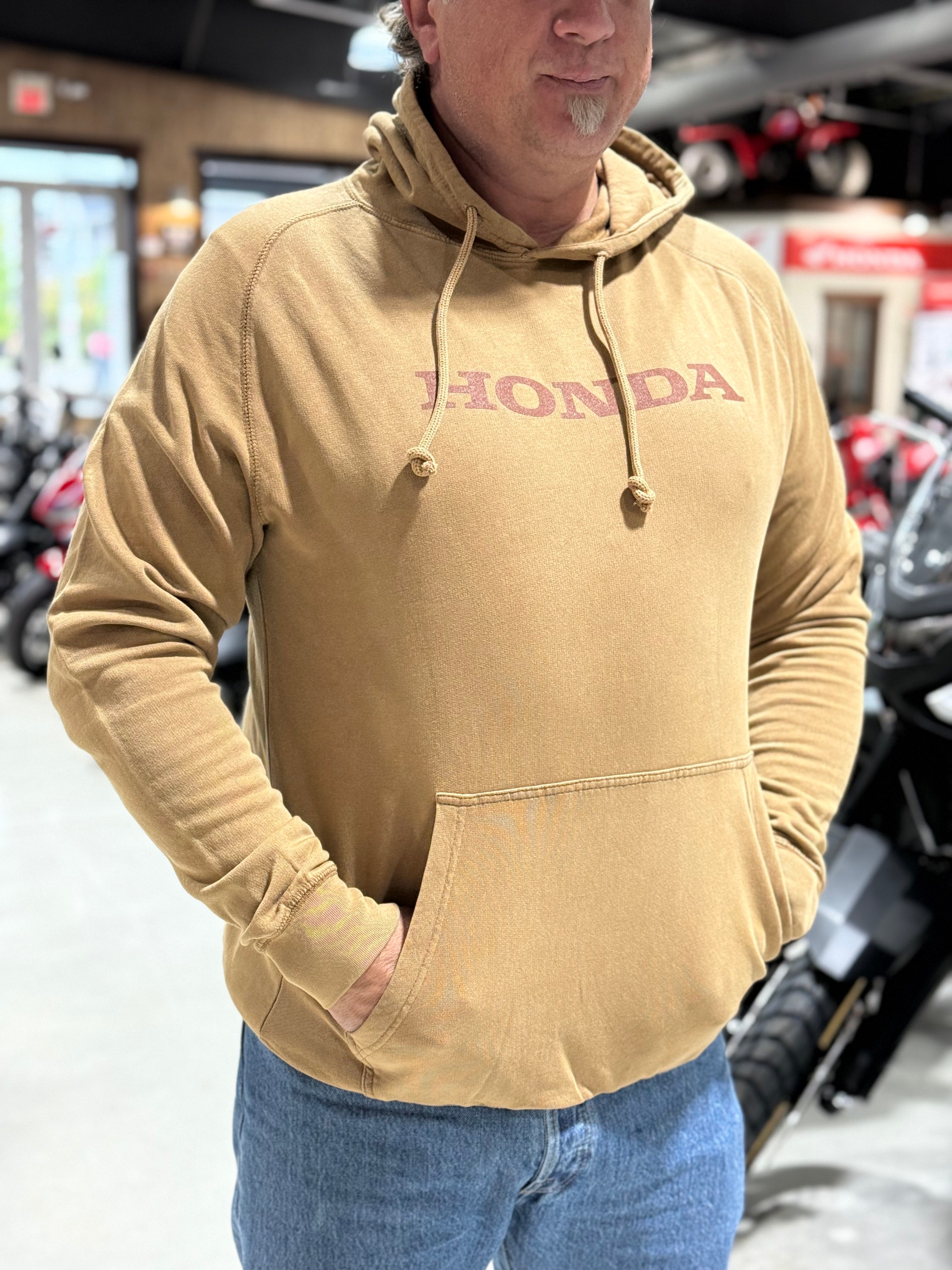 VINTAGE RAGLAN HONDA HOODIE (Tan) | TNT