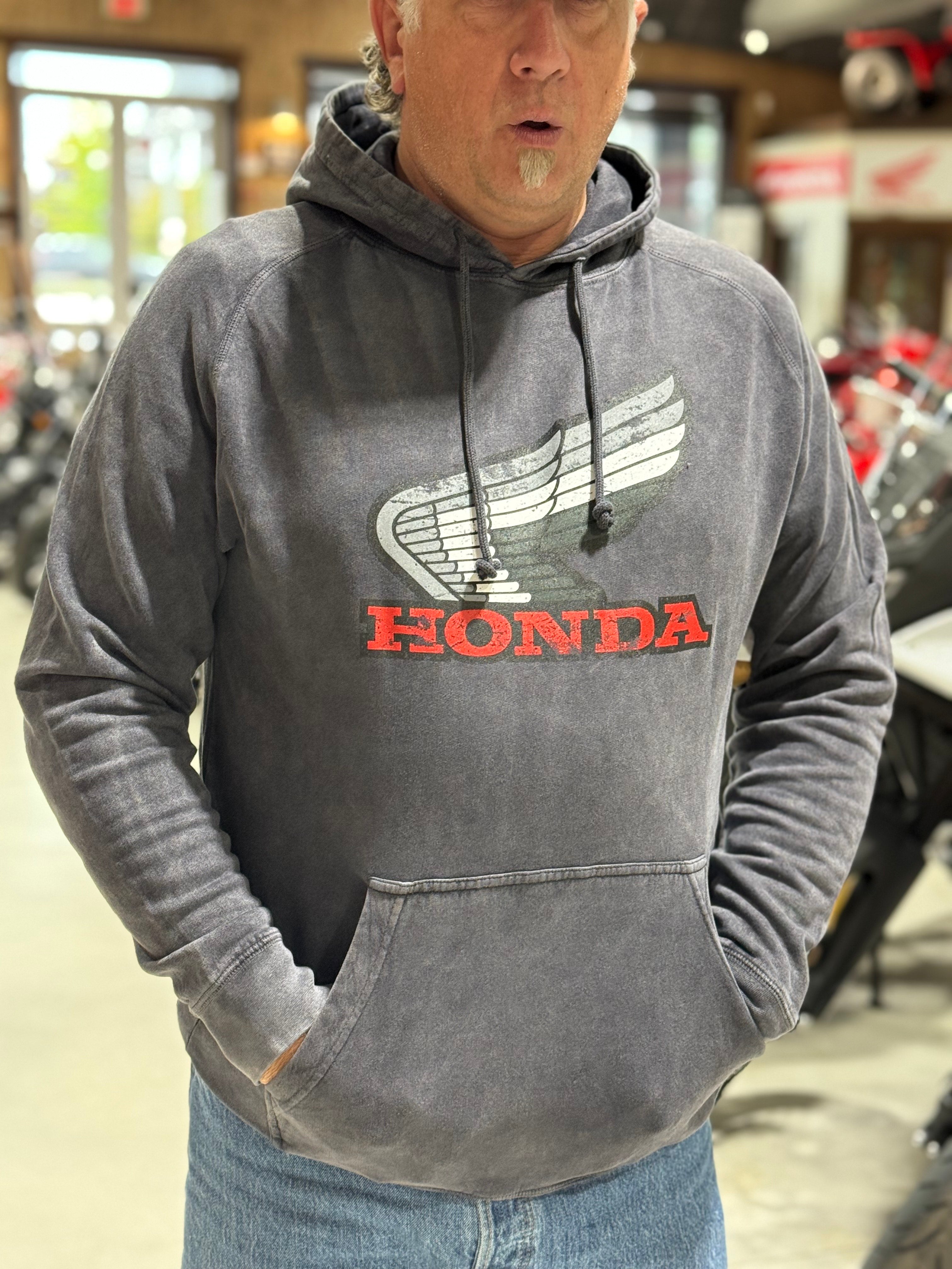 VINTAGE RAGLAN HONDA HOODIE (Black) | TNT