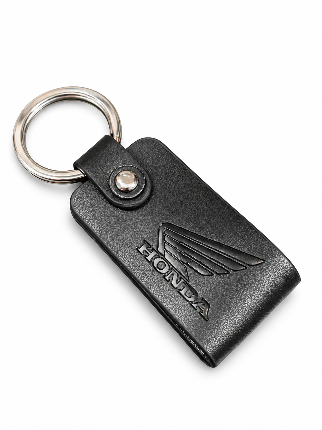LEATHER KEYCHAIN (BLACK) | HONDA