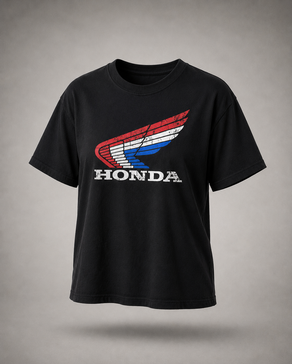 WOMEN'S CROP TEE (CHARCOAL) | HONDA