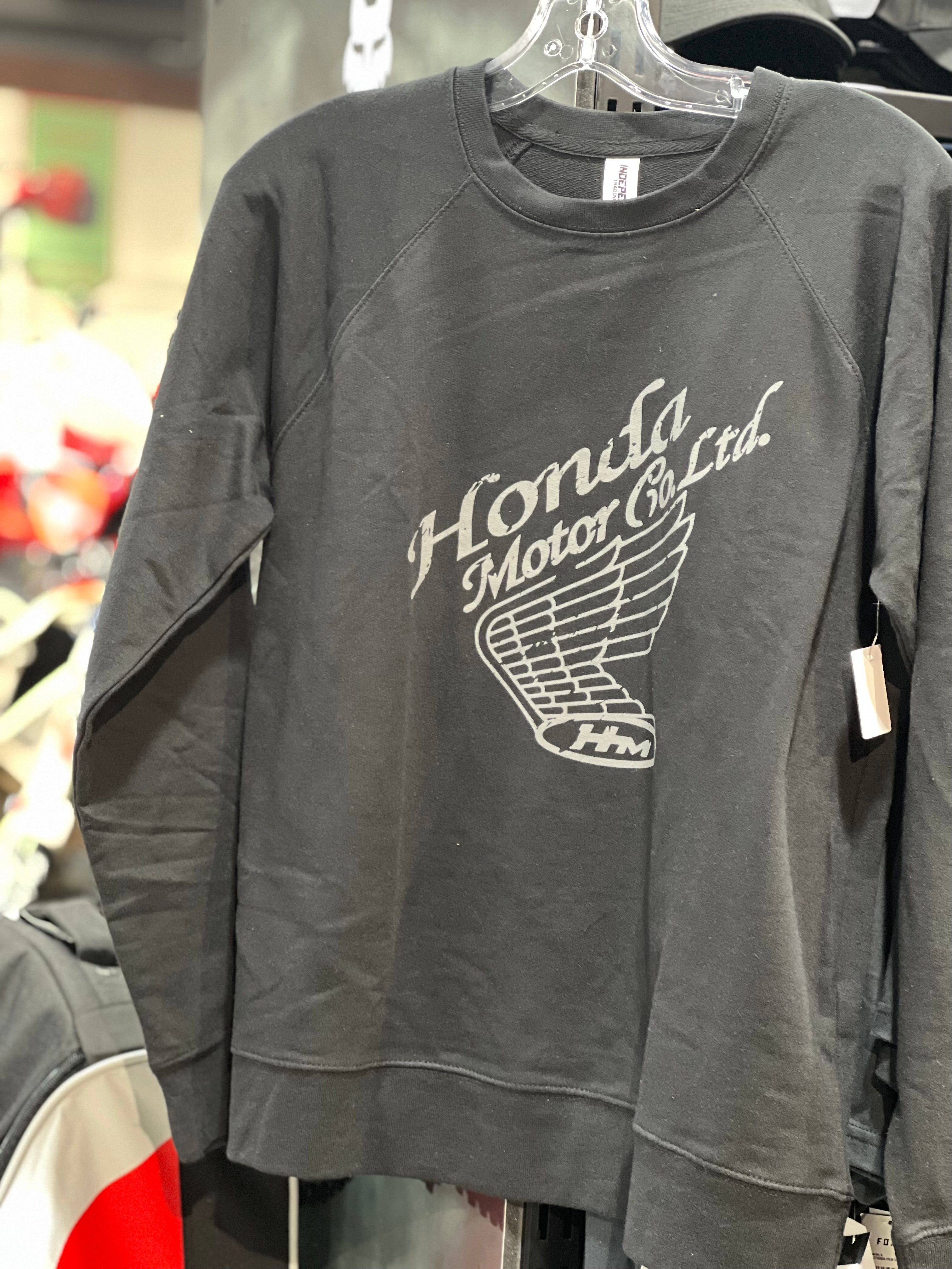 LIGHTWEIGHT CREWNECK SWEATSHIRT (Black) | Honda