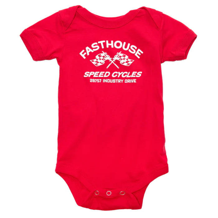 INFANT CROWN ONESIE (Red) | FASTHOUSE
