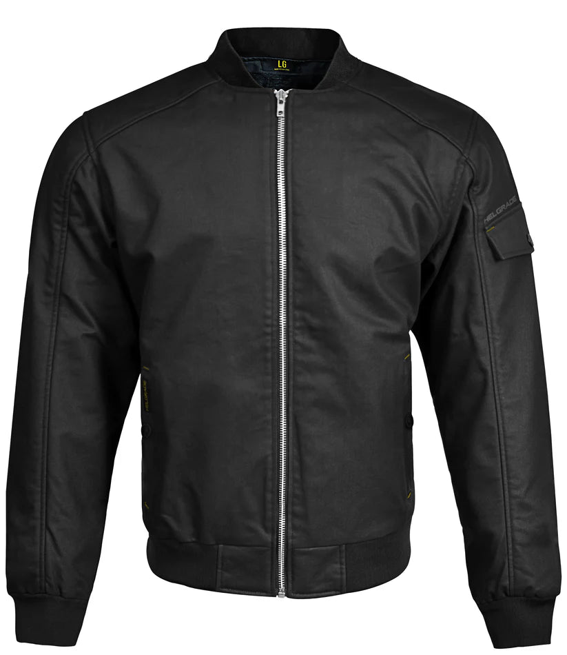 LANCASTERWAXED CANVAS FLIGHT JACKET (Black) | Helgrade