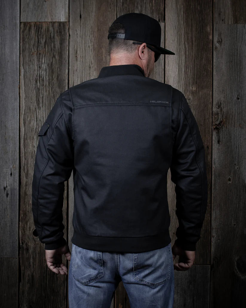 LANCASTERWAXED CANVAS FLIGHT JACKET (Black) | Helgrade