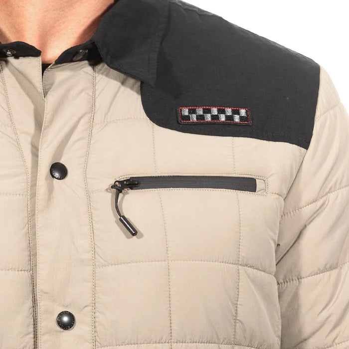 MEN'S LOGAN PUFFER JACKET (GREIGE/BLACK) | FASTHOUSE