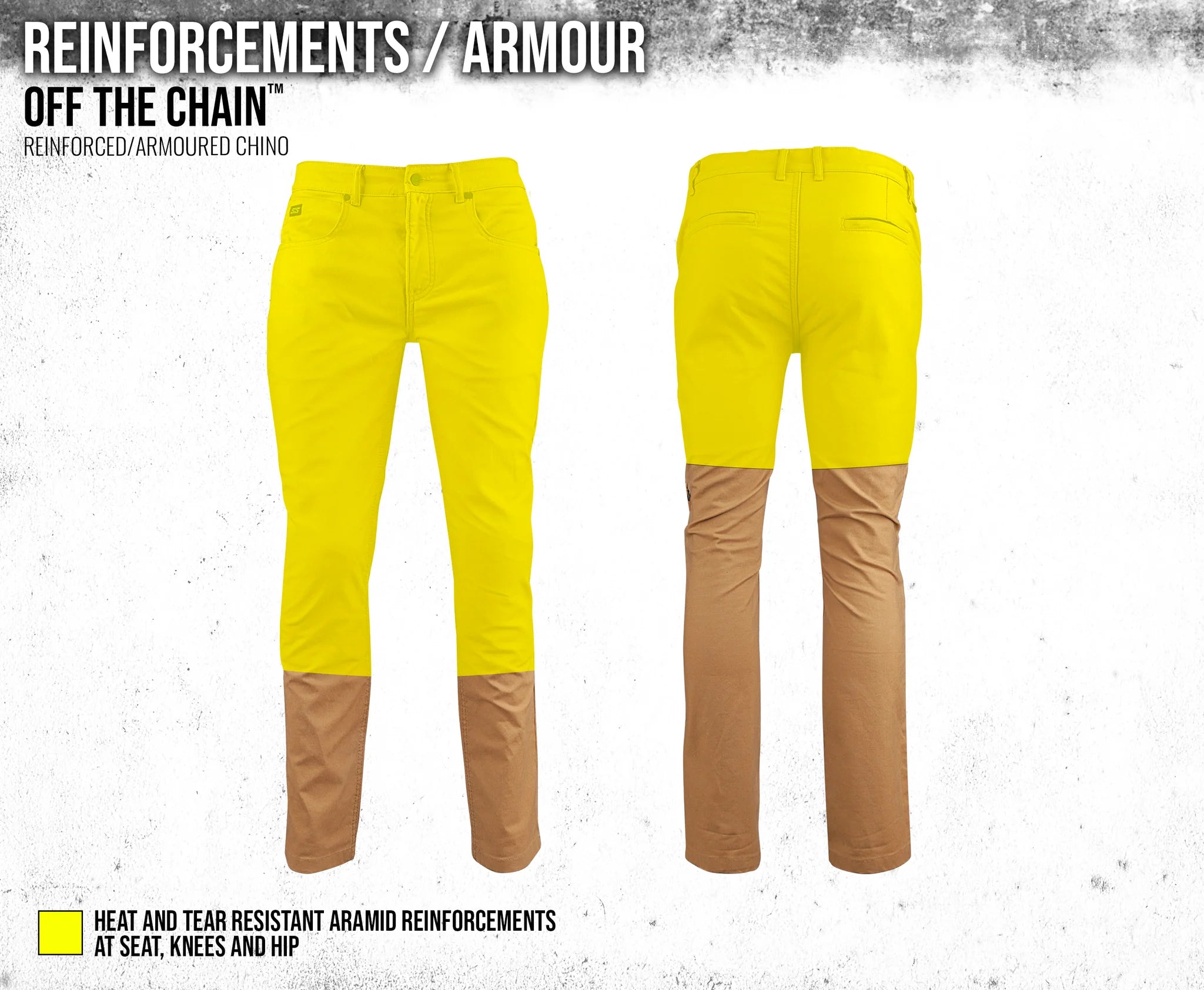 OFF THE CHAIN MEN'S ARMOURED/REINFORCED CHINO (Sand) | Speed and Strength