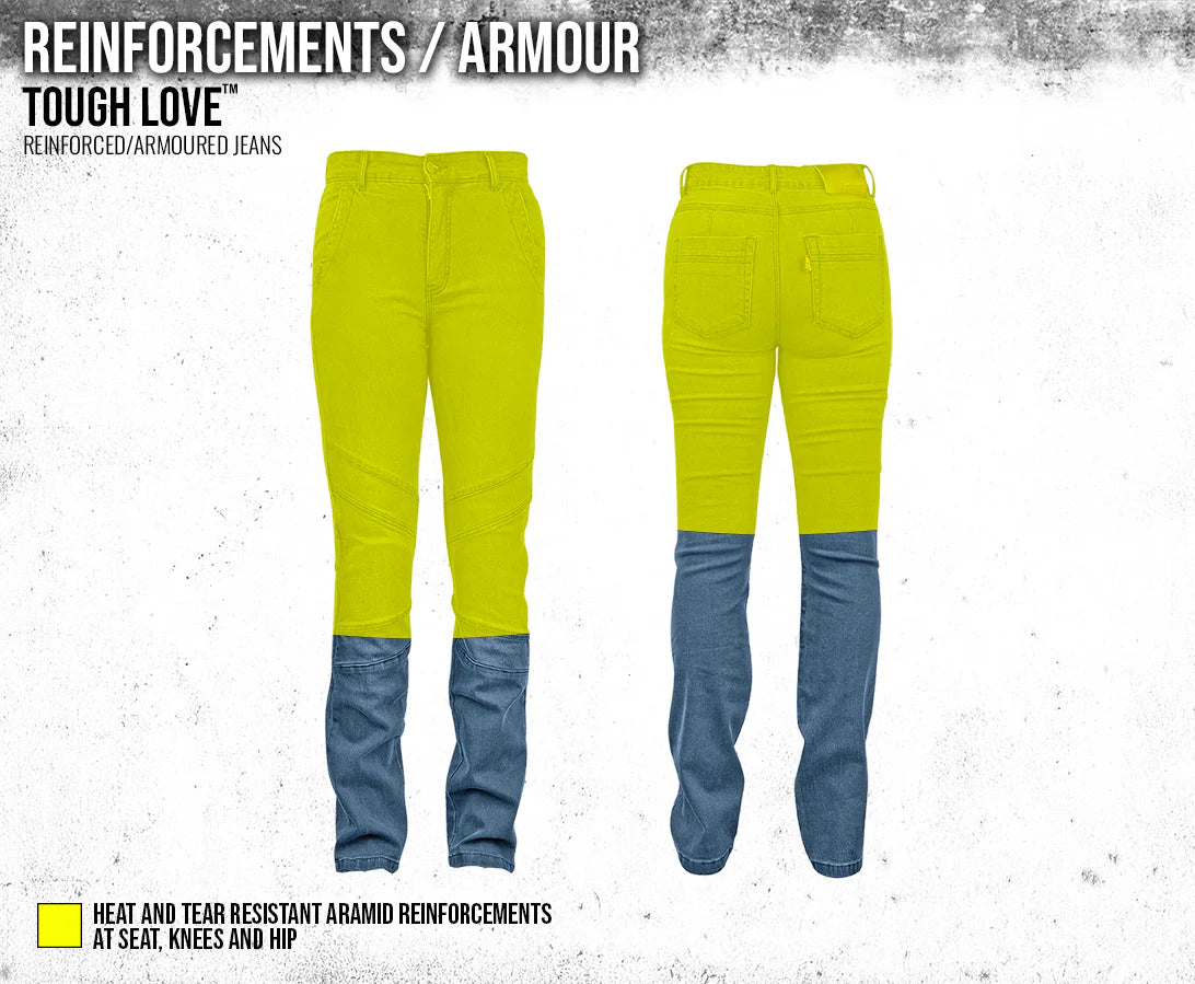 WOMEN'S ARMOURED TOUGH LOVE JEANS (Black) | Speed and Strength