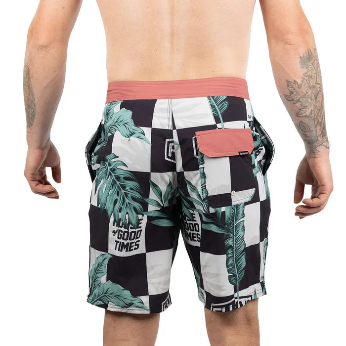 POOLSIDE 19" BOARDSHORT (BLACK/OFF WHITE) | FASTHOUSE