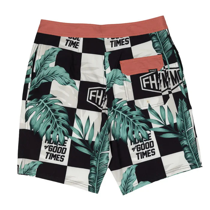 POOLSIDE 19" BOARDSHORT (BLACK/OFF WHITE) | FASTHOUSE