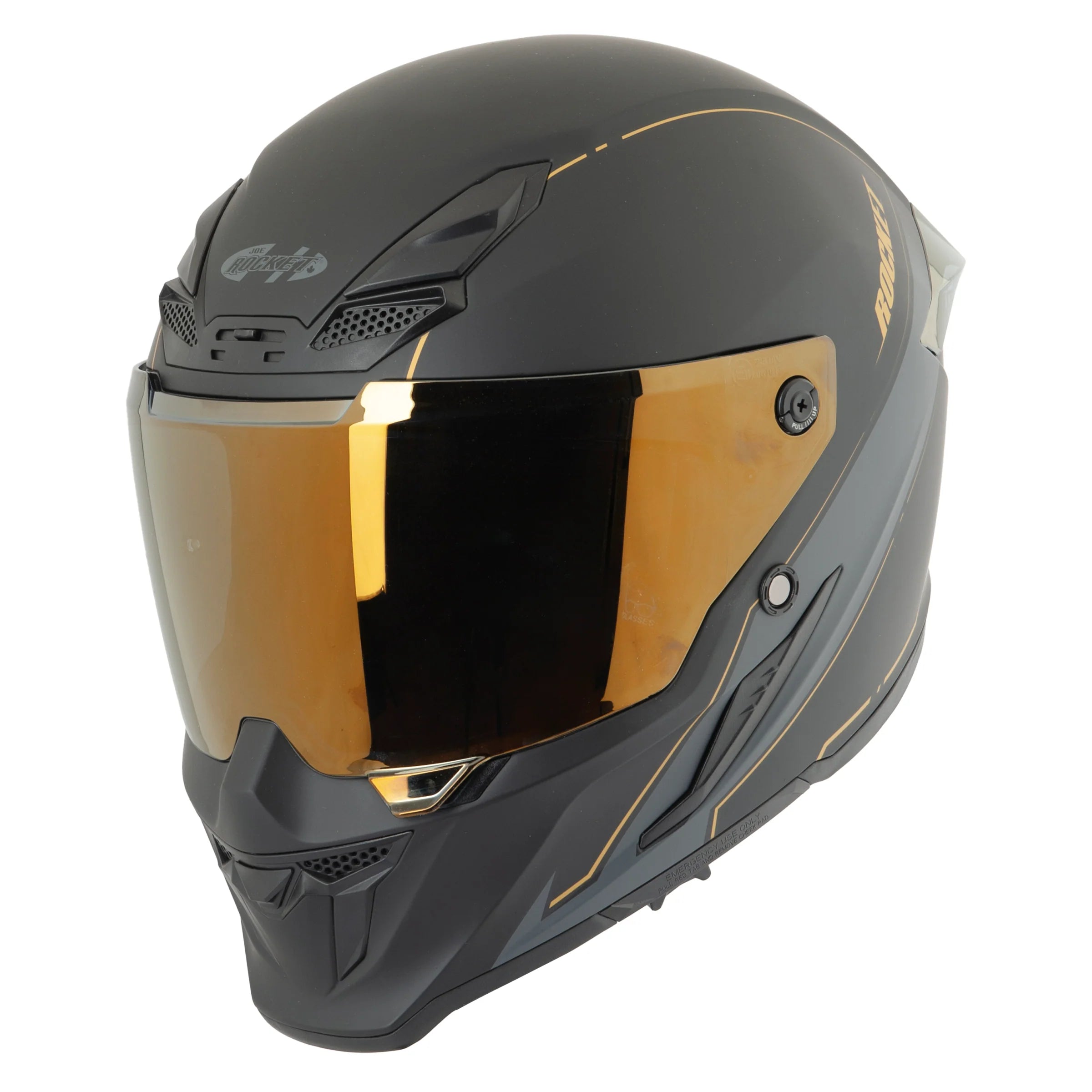RKT 240-SERIES FULL FACE HELMET (Matte Black/Gold) | JOE ROCKET