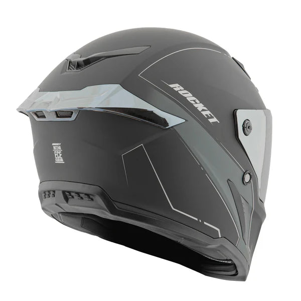 RKT 240-SERIES FULL FACE HELMET (Matte Black/Silver) | JOE ROCKET