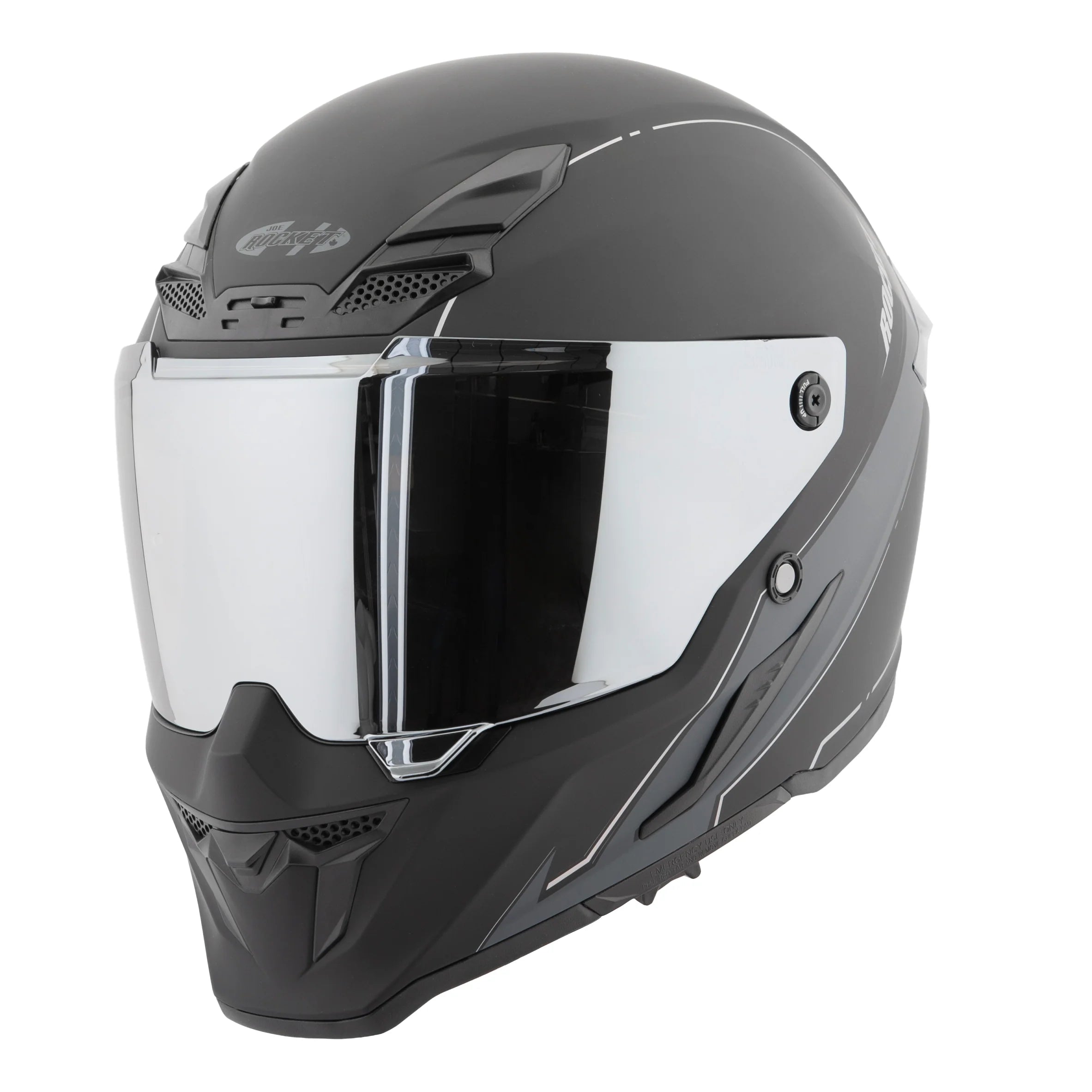 RKT 240-SERIES FULL FACE HELMET (Matte Black/Silver) | JOE ROCKET